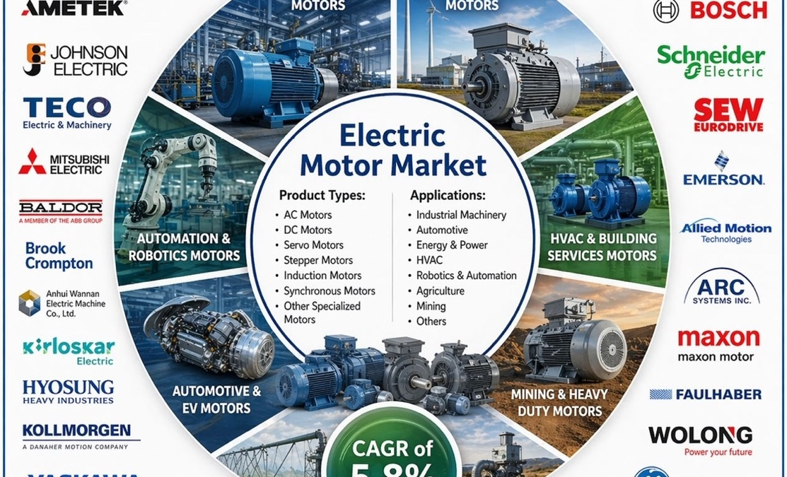 Các sản phẩm hàng đầu trong ngành sản xuất động cơ điện là những công ty nào?